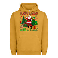 Pigment Peanut Butter I love a man with a beard Christmas Urban Hoodie - NancyCooperArtShop