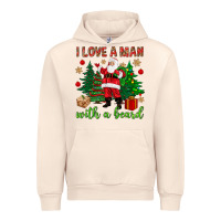 Sandshell I love a man with a beard Christmas Urban Hoodie - NancyCooperArtShop