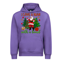 Tulip I love a man with a beard Christmas Urban Hoodie - NancyCooperArtShop