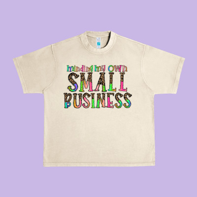 Minding My Own Small Bussiness Urban Heavy Tee Designed By Cowhidedigitalart