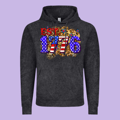 Est. 1776 4th Of July Vintage Hoodie Designed By Zillion Design Studio