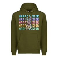 Army Green happy easter Premium Hoodie - Artiststas