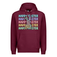 Burgundy happy easter Premium Hoodie - Artiststas