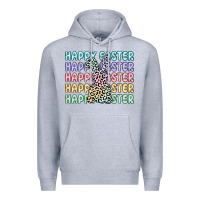 Heather Grey happy easter Premium Hoodie - Artiststas