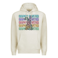 Oatmeal Heather happy easter Premium Hoodie - Artiststas