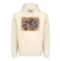 Tofu aztec leopard cowhide wood western background Premium Hoodie - AdoDesignShop