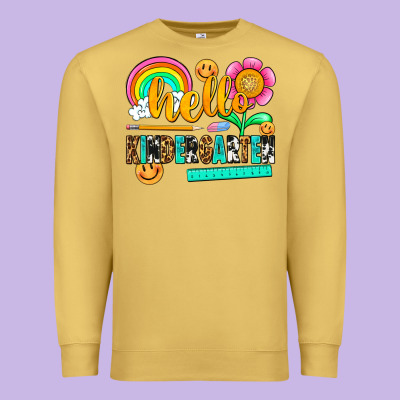 Hello Kindergarten Premium Sweatshirt Designed By Nancycooperartshop