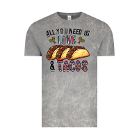 Cloud Rock All You Need Is Love And Tacos Vintage Tee - CowhideDigitalArt