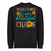 Black welcome to our beautiful chaos Heavyweight Sweatshirt - HRA Design Shop