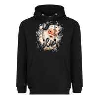 Black believe buffalo plaid white christmas santa claus Heavyweight Hoodie - MaliasSmallBusiness