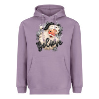 Lavender believe buffalo plaid white christmas santa claus Heavyweight Hoodie - MaliasSmallBusiness