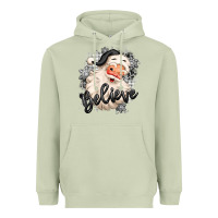 Matcha believe buffalo plaid white christmas santa claus Heavyweight Hoodie - MaliasSmallBusiness