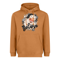 Meerkat believe buffalo plaid white christmas santa claus Heavyweight Hoodie - MaliasSmallBusiness