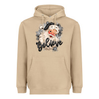 Mushroom believe buffalo plaid white christmas santa claus Heavyweight Hoodie - MaliasSmallBusiness