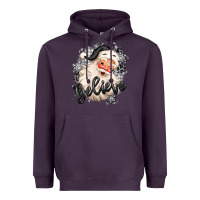 Plum believe buffalo plaid white christmas santa claus Heavyweight Hoodie - MaliasSmallBusiness