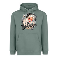 Sage believe buffalo plaid white christmas santa claus Heavyweight Hoodie - MaliasSmallBusiness