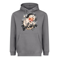 Believe Buffalo Plaid White Christmas Santa Claus Heavyweight Hoodie | Teevron