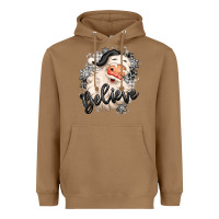 Toasted Coconut believe buffalo plaid white christmas santa claus Heavyweight Hoodie - MaliasSmallBusiness
