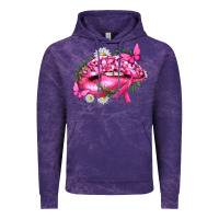 Cloud Purple Breast Cancer with Ribbon Pink Lips Vintage Hoodie - texasbilliewilder