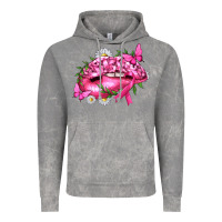 Cloud Rock Breast Cancer with Ribbon Pink Lips Vintage Hoodie - texasbilliewilder