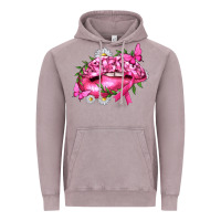 Vintage Zinc Breast Cancer with Ribbon Pink Lips Vintage Hoodie - texasbilliewilder