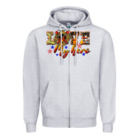 Heather Grey Love My Hero Firefighter Zipper Hoodie - LillyAllenDesigns