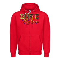 Red Love My Hero Firefighter Zipper Hoodie - LillyAllenDesigns