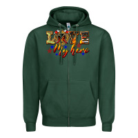Sports Green Love My Hero Firefighter Zipper Hoodie - LillyAllenDesigns
