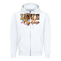 White Love My Hero Firefighter Zipper Hoodie - LillyAllenDesigns