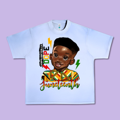 Juneteenth Black Boy Urban Heavy Tee Designed By Hra Design Shop