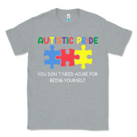 Heather Grey Autistic Pride Autism Awareness Classic Tee - CowhideDigitalArt