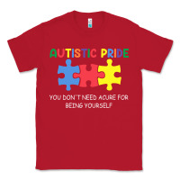 Red Autistic Pride Autism Awareness Classic Tee - CowhideDigitalArt