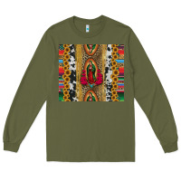 Army Green lady of Guadalupe Long Sleeve Tee - Jasminsmagicworld