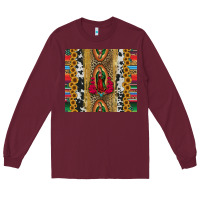 Burgundy lady of Guadalupe Long Sleeve Tee - Jasminsmagicworld