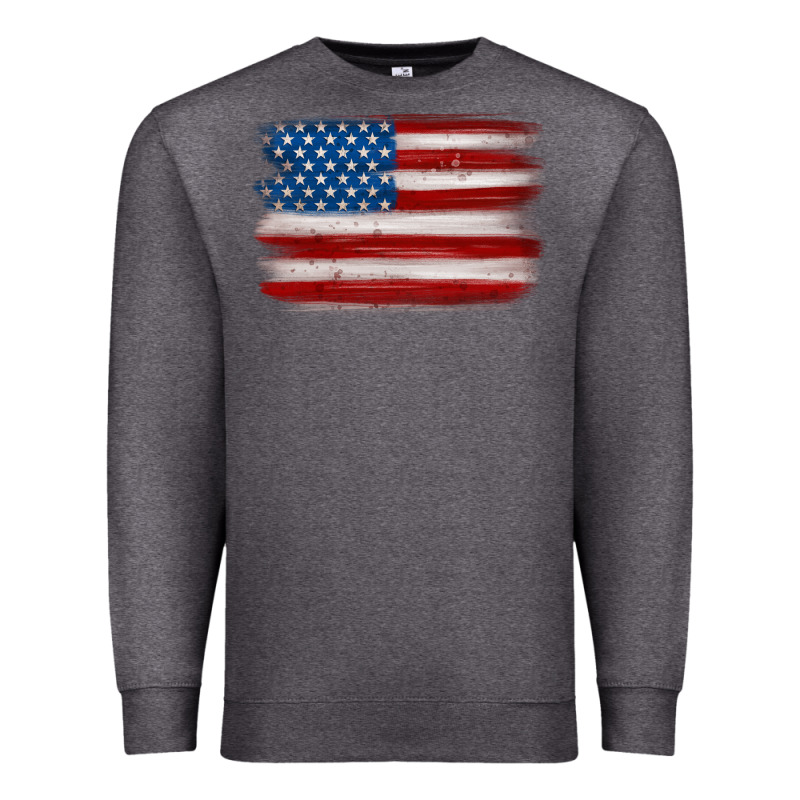 American Flag Distressed Background Premium Sweatshirt by MaliasSmallBusiness | Teevron