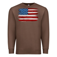 Chestnut american flag distressed background Premium Sweatshirt - MaliasSmallBusiness