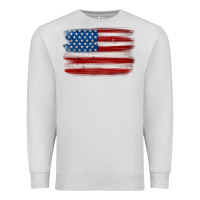 Dove Grey american flag distressed background Premium Sweatshirt - MaliasSmallBusiness