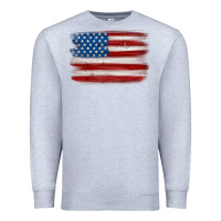 Heather Grey american flag distressed background Premium Sweatshirt - MaliasSmallBusiness