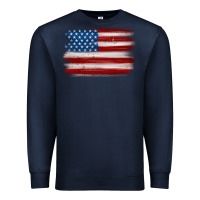 Navy american flag distressed background Premium Sweatshirt - MaliasSmallBusiness