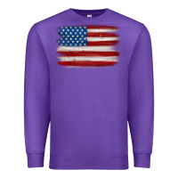 Purple american flag distressed background Premium Sweatshirt - MaliasSmallBusiness