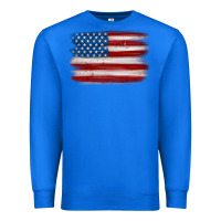 True Royal american flag distressed background Premium Sweatshirt - MaliasSmallBusiness