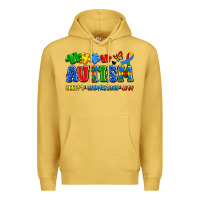 Antique Gold autism accept understand love Premium Hoodie - Artiststas