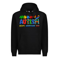 Black autism accept understand love Premium Hoodie - Artiststas