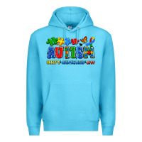 Ocean Blue autism accept understand love Premium Hoodie - Artiststas