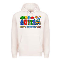 Pale Pink autism accept understand love Premium Hoodie - Artiststas