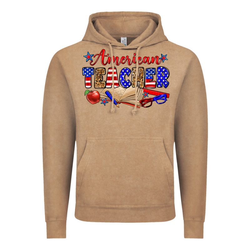 American Teacher Vintage Hoodie by Zillion Design Studio | Teevron