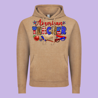 American Teacher Vintage Hoodie Designed By Zillion Design Studio