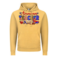Vintage Mustard American teacher Vintage Hoodie - Zillion Design Studio