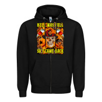 Black Western Hell Was Full So I Came Back Zipper Hoodie - LillyAllenDesigns