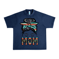 Navy mom Urban Heavy Tee - CowhideDigitalArt